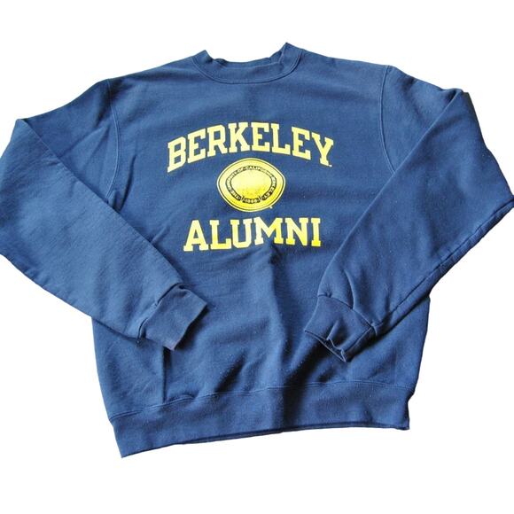 Berkley Alumni Small Blue & Yellow Champion Crewneck Sweater - Picture 1 of 10